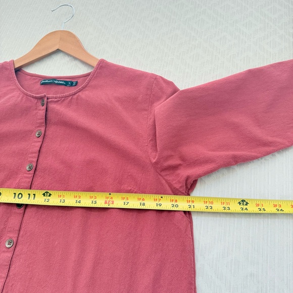 Gudrun Sjoden Women Organic Cotton Tunic Shirt Dress Size Medium Coral - Picture 6 of 8